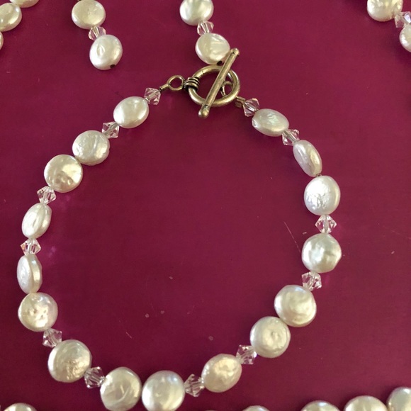 Handmade Fresh Water Pearl Necklace-Bracelet-Ear. - Picture 4 of 7